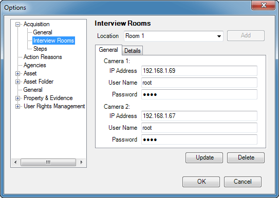Configure Interview Rooms